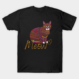 Beautiful, Colorful,  Bohemian Cat | T-Shirt